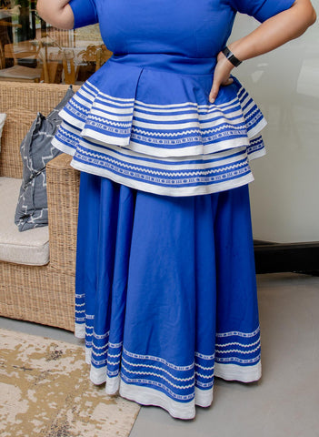 Nandi Blue Mbhaco Peplum