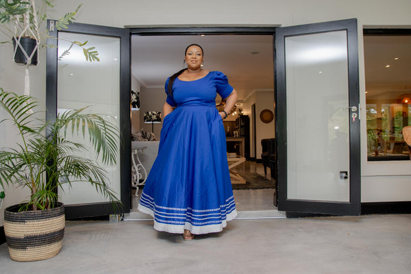Nandi Royal Blue Mbhaco Dress
