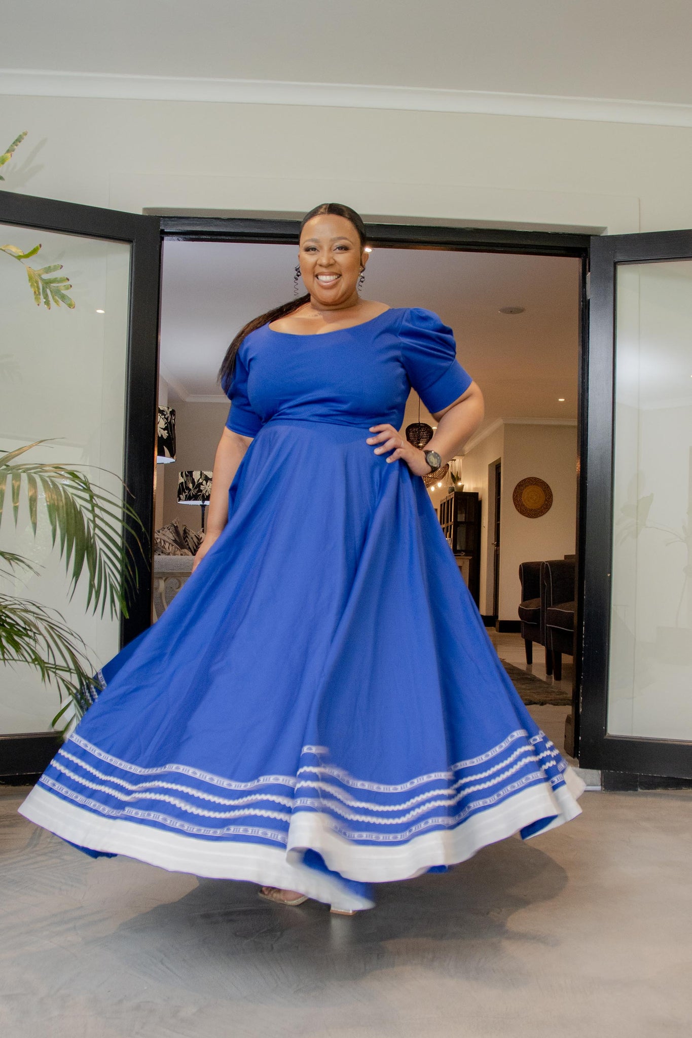 Nandi Royal Blue Mbhaco Dress