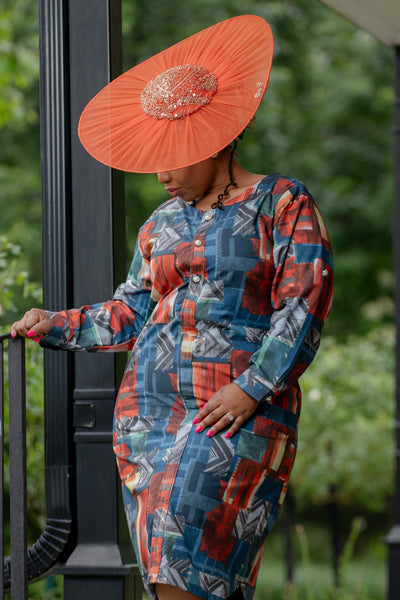 Orange Circular Lace Hat