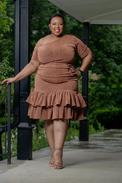 Two Layer Caramel Dress