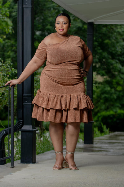 Two Layer Caramel Dress