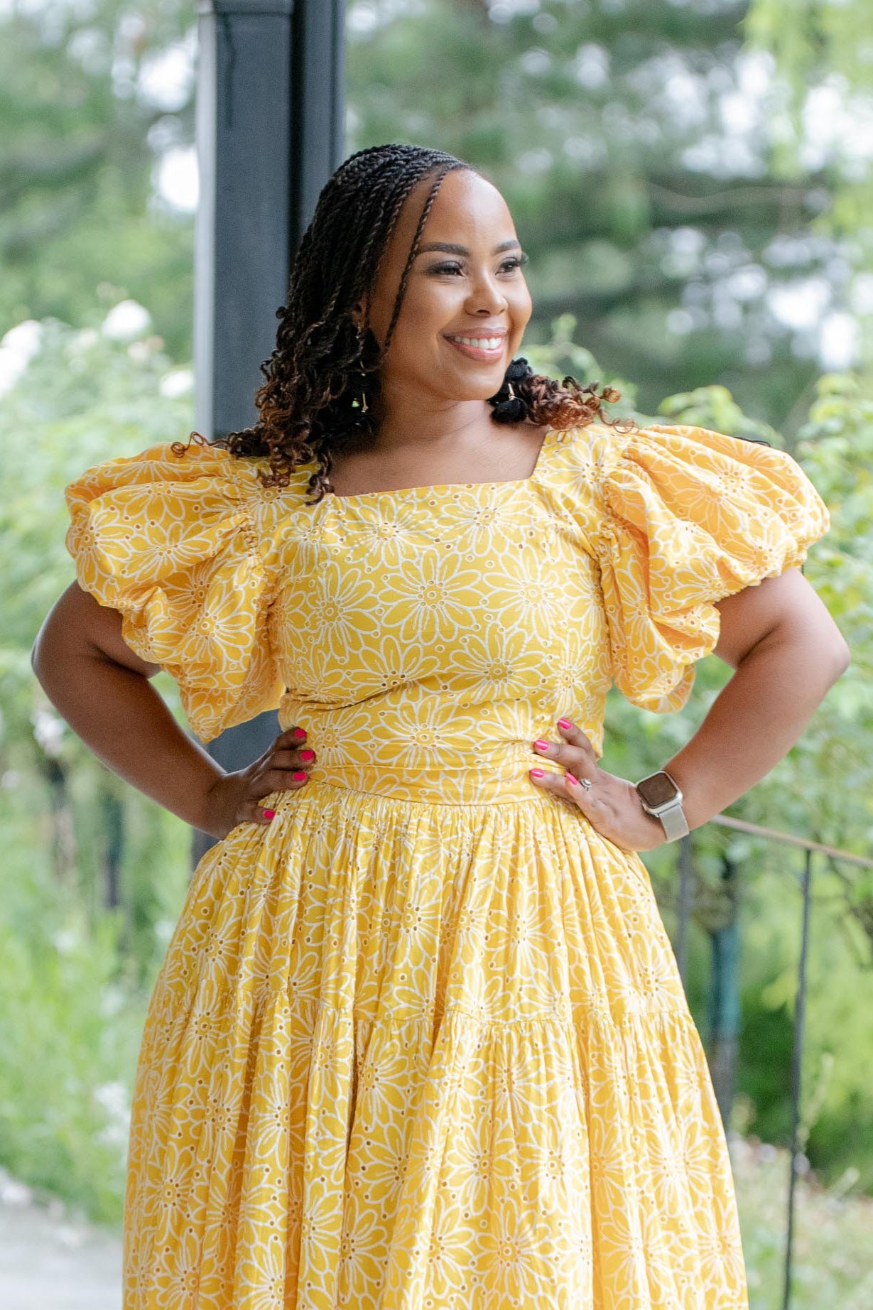 Sphi Yellow Floral Top