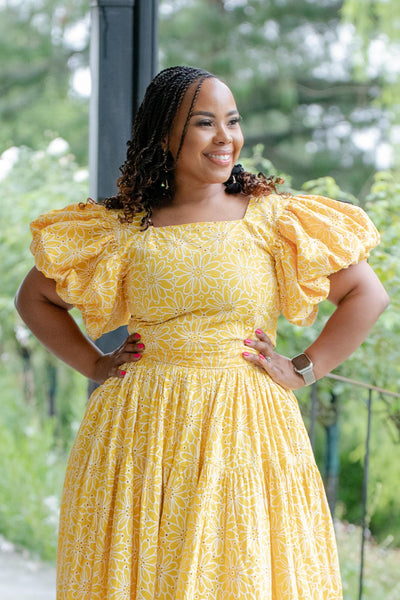 Sphi Yellow Floral Top