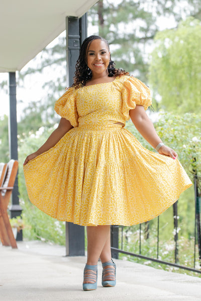 Sphi Yellow Floral Top