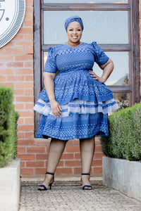 Indigo Shweshwe Dress