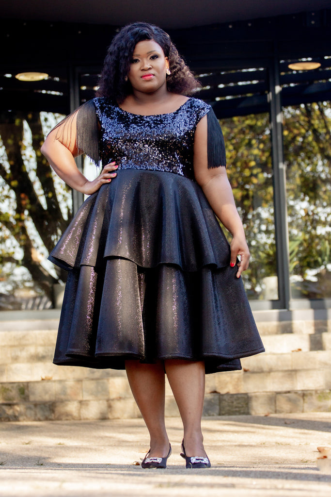 Two Layer Black Dress QhawekaziStyles Two Layer Black Dress QhawekaziStyles