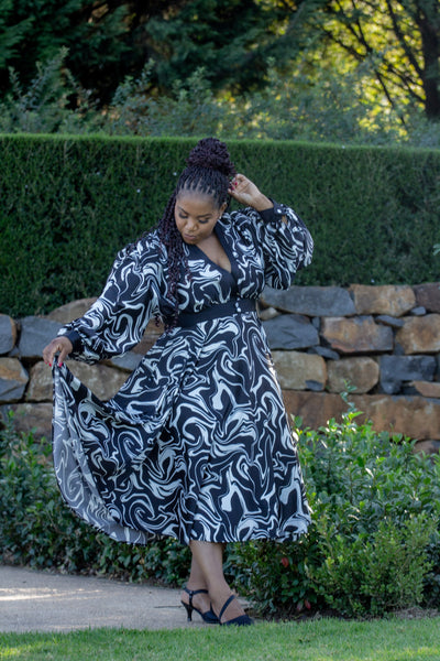 Hlengekile Black Monochrome Dress