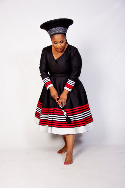 Modern Xhosa Dress in Black